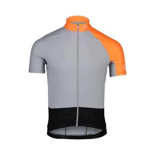 Pánsky dres POC M'S Essential Road mid jersey Granite Grey/Zink Orange