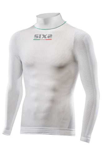 Funkčné odľahčené tričko s dlhým rukávom a rolákom biela SIXS TS3L