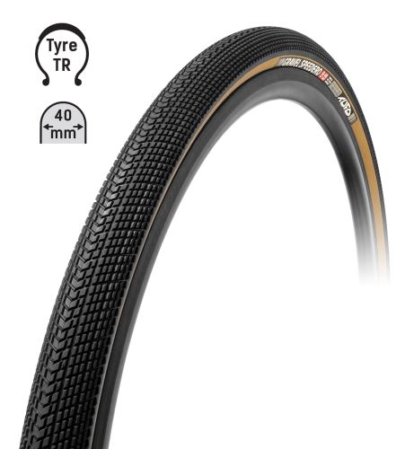 TUFO - plášť Gravel SPEEDERO 700x40C bezdušový čierny/béžový