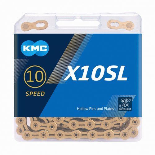 Reťaz KMC X10SL zlatá, 10 rýchlostí, 114 článkov