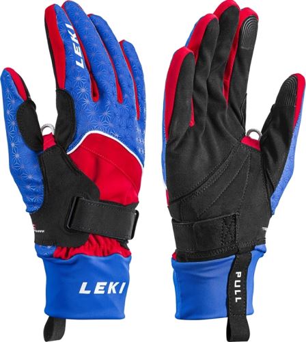 Zimné rukavice LEKI Nordic Circuit Shark black-red