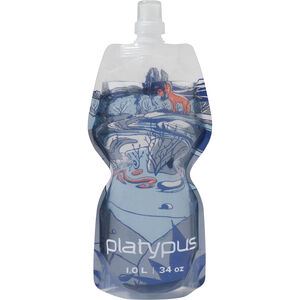 Platypus SOFTBOTTLE 1,0L Arroyo Push-Pull fľaša priehľadná s modrošedým motívom