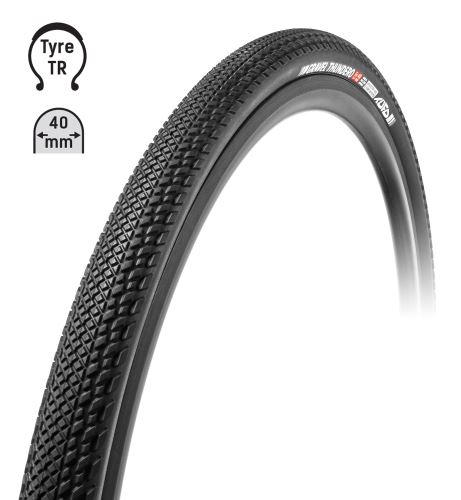 TUFO - plášť Gravel THUNDERO 700x40C bezdušový čierny