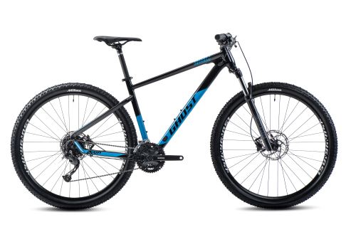 Horský bicykel GHOST KATO Universal 29 - Black / Bright Blue Gloss - 2024