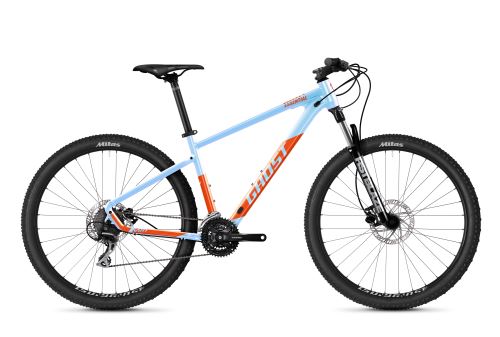 Horský bicykel GHOST KATO Essential 27.5 - Light Blue Pearl / Orange Gloss - 2024