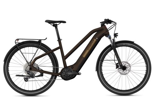 Trekové elektrobicykel GHOST E-Square Advanced Y630 Ladies - Chocolate / Gold - 2021