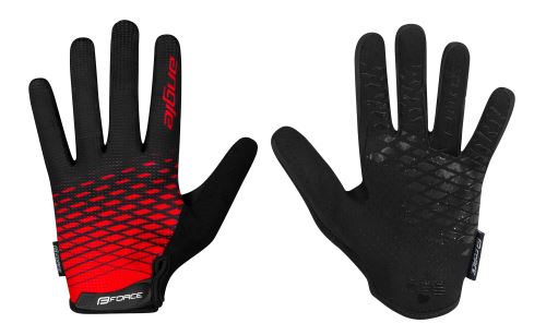 Celoprstové rukavice Force MTB angle, červeno-čierne