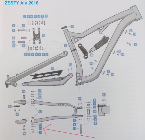 Lapierre Zest / SPICY ALU -14- lock ring Uni, 2016