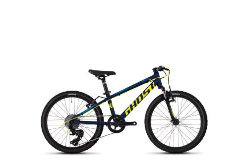 Detský bicykel GHOST KATO 2.0 AL - Night Blue / Neon Yellow / Riot Blue - 20 2020