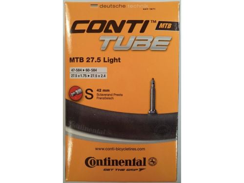 CONTINENTAL - duša MTB LIGHT 27,5" (47-584 -> 62-584)