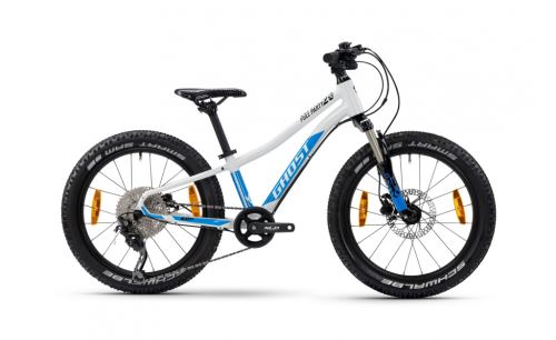 Detský horský bicykel GHOST KATO 20 Full Party - Pearl White / Bright Blue Gloss - 2024