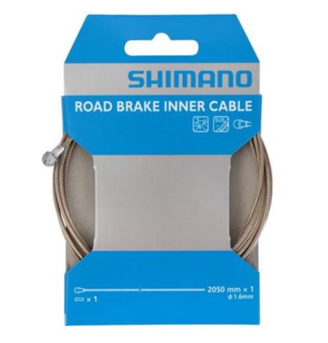 Lanko brzdové Shimano, cestné, nerez oceľ, 2050mm/1,6mm
