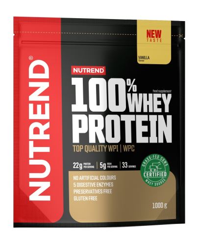 Proteín Nutrend 100% WHEY PROTEIN 1000g, vrecko - Rôzne príchute