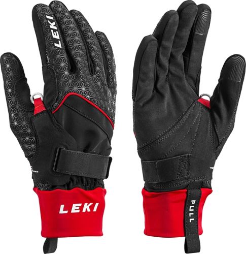 Zimné rukavice LEKI Nordic Circuit Shark black-red