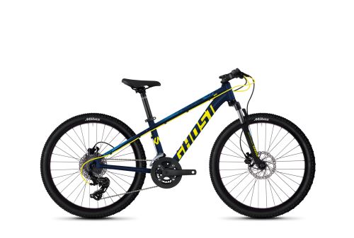 Detský bicykel GHOST KATO D4.4 AL - Night Blue / Neon Yellow / Riot Blue - 24 2020