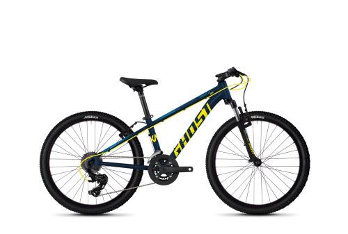Detský bicykel GHOST KATO 2.4 AL - Night Blue / Neon Yellow / Riot Blue - 24 2020