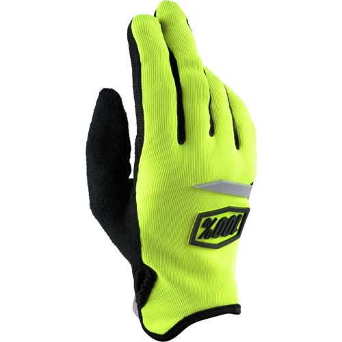 Celoprstové rukavice 100% ridecamp, žlté, MD