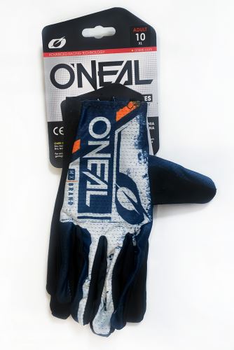 Celoprstové rukavice O´Neal Matrix Shocker, modrá/oranžová, XL
