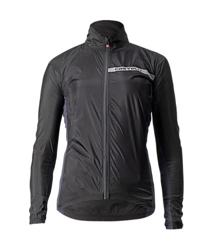 CASTELLI - vodeodolná bunda SQUADRA STRETCH W light black