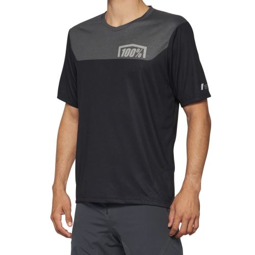 AIRMATIC Short Sleeve Jersey Black / Charcoal - M