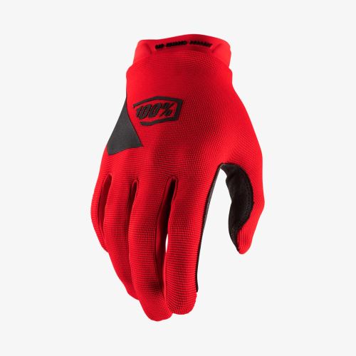 Detské rukavice 100% RIDECAMP Youth, rôzne veľkosti, červené