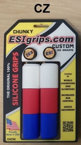 Gripy ESI-grips Chunky Custom - ESI trikolóra