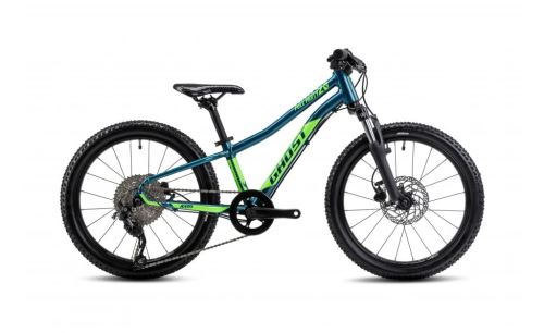 Detský horský bicykel GHOST KATO 20 Full Party - Dirty Blue / Lime Gloss - 2024