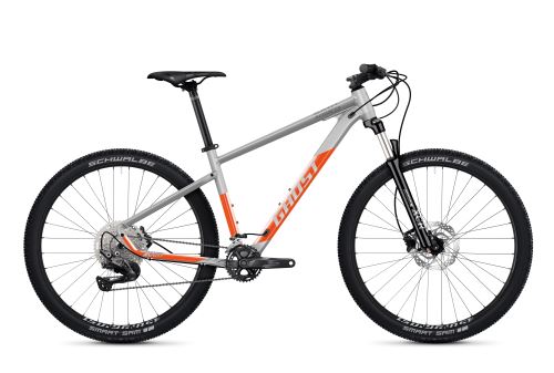 Horský bicykel GHOST KATO Advanced 27.5 - Light Grey / Dark Orange Gloss - 2023