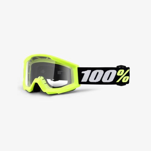 Detské Zjazdové okuliare 100% STRATA MINI Goggle Yellow - Clear Lens