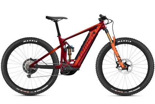 Celoodpružený elektrobicykel GHOST E-Riot Trail CF Pre B625 - Dark Red / Orange - 2021