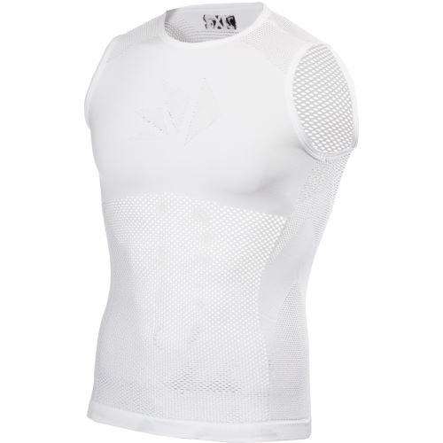 sieťované tričko bez rukávov SIXS SMRX, biela S/M