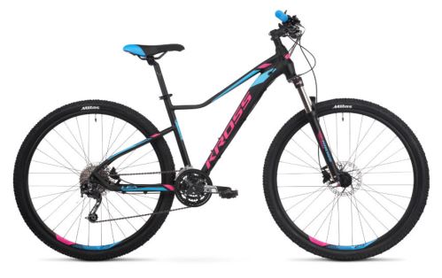Dámsky horský bicykel Kross LEA 8.0 27,5 "- black / pink / blue matte 2019 - XXS