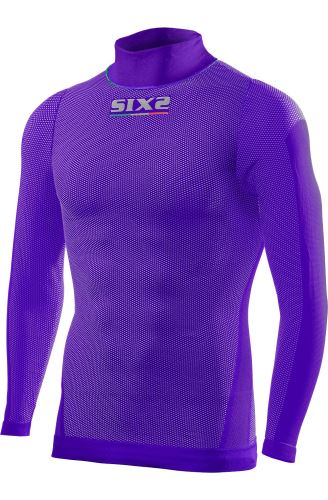 Funkčné odľahčené tričko s dlhým rukávom a rolákom SIXS TS3L fialová