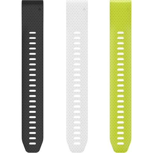 Garmin Remienky pre fenix5S - QuickFit 20, dlhé, čierny, biely, žltý (len časť bez pracky)