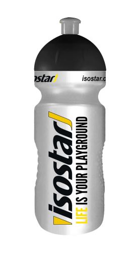 fľaša ISOSTAR 0,65 l, výsuvný vršok, strieborná