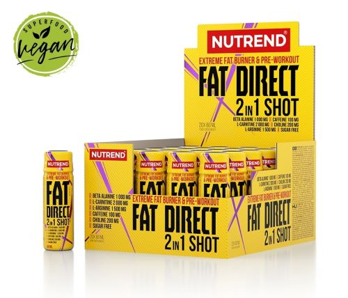 Spaľovač tuku Nutrend FAT DIRECT SHOT, box - 20 fľaštičiek po 60ml