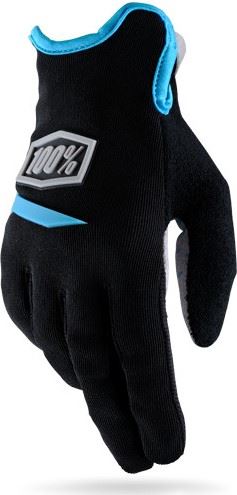 Celoprstové rukavice 100% iTrack Ridecamp, čierne
