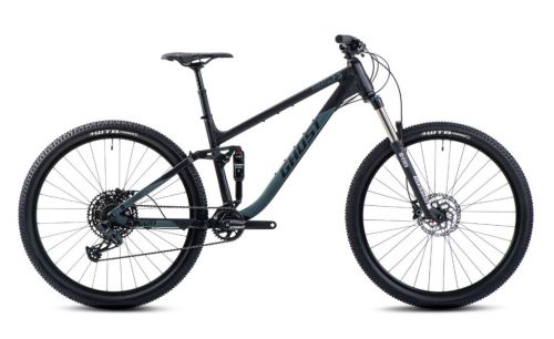 Celoodpružený bicykel GHOST KATO FS Essential - Black / Green Matt - 2022