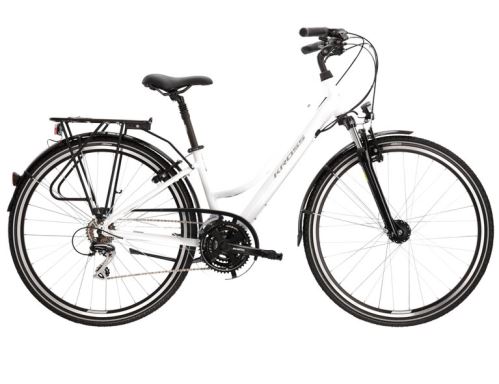 Trekový bicykel Kross Trans 3.0, biela, 2023, DM (verzia so zníženým rámom)