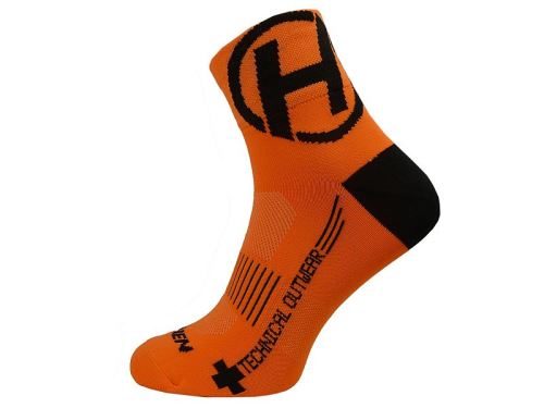 Ponožky HAVEN LITE Silver NEO orange/black 2 páry veľ. 8-9 (42-43) 2 páry