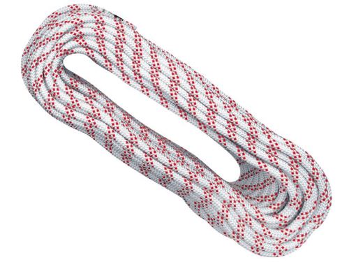Statické lano SingingRock Static 9 biela/červená - rôzne dĺžky