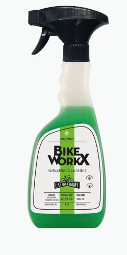 Čistič BikeWorkX Greener Cleaner - rozprašovač - 500 ml, bez rozprašovacej hlavice!