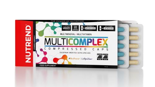 Kapsula Nutrend MULTICOMPLEX COMPRESSED CAPS, obsahuje 60 kapsúl