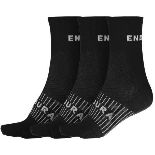 Ponožky ENDURA Coolmax® race čierna 3 páry - rôzne veľkosti