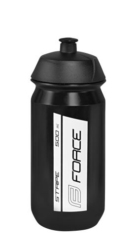 fľaša FORCE STRIPE 0,5 l, čierno-biela