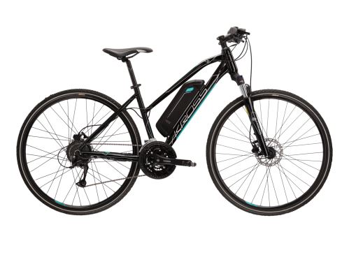 Krosové elektrobicykel Kross Evado Hybrid 1.0, čierna/modrá