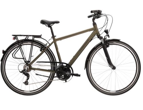 Trekový bicykel Kross Trans 2.0 M 28 - khaki/čierna - 2023