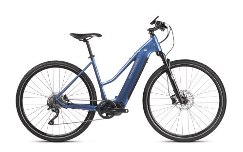 Krosové elektrobicykel Kross Evado Hybrid 6.0, modrá, 2022 (verzia so zníženým rámom)