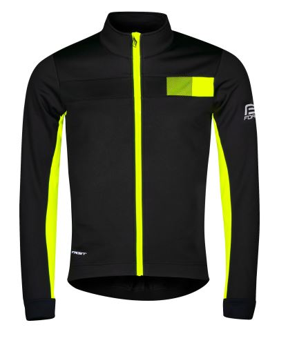 FORCE - bunda FROST softshell, čierno-fluo