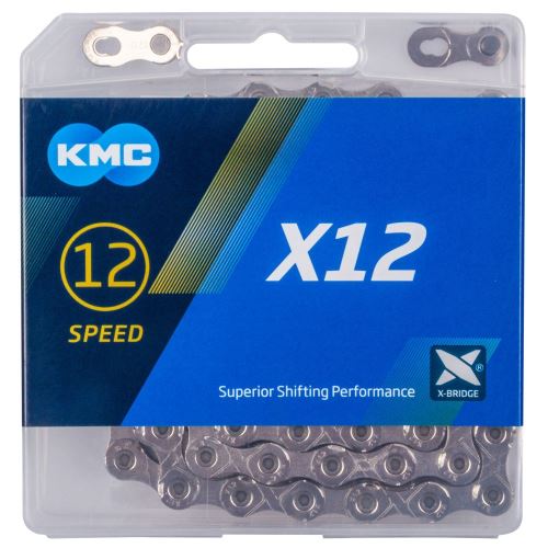 Reťaz KM X12 strieborná, 12 rýchlostí, 126 článkov, balená